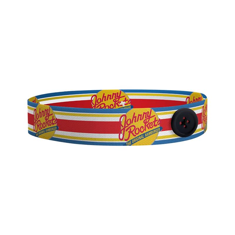 Mask Buddy Pro 1" Dye-Sub Elastic Head Band with Buttons