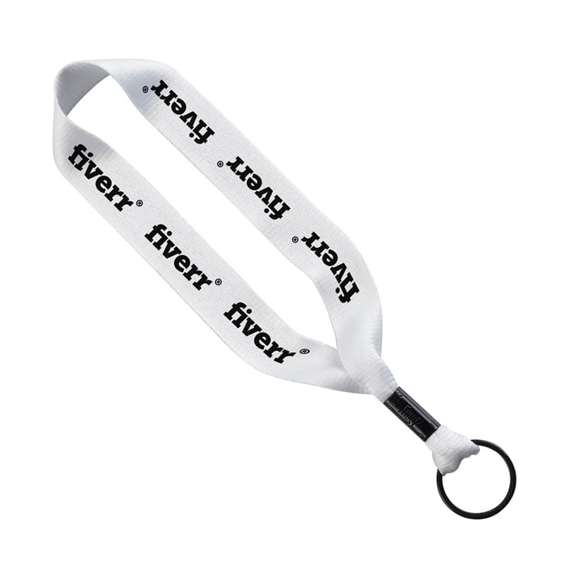 3/4" Polyester Key Chain with Crimp Split Ring