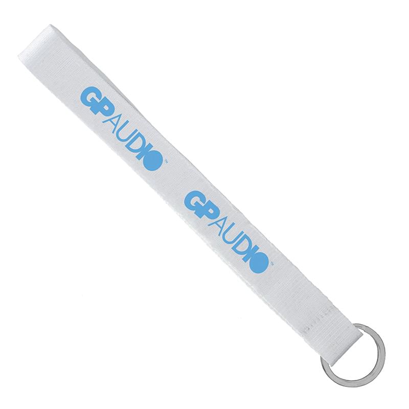 3/4" Sewn Polyester Keychain with Metal Split-Ring