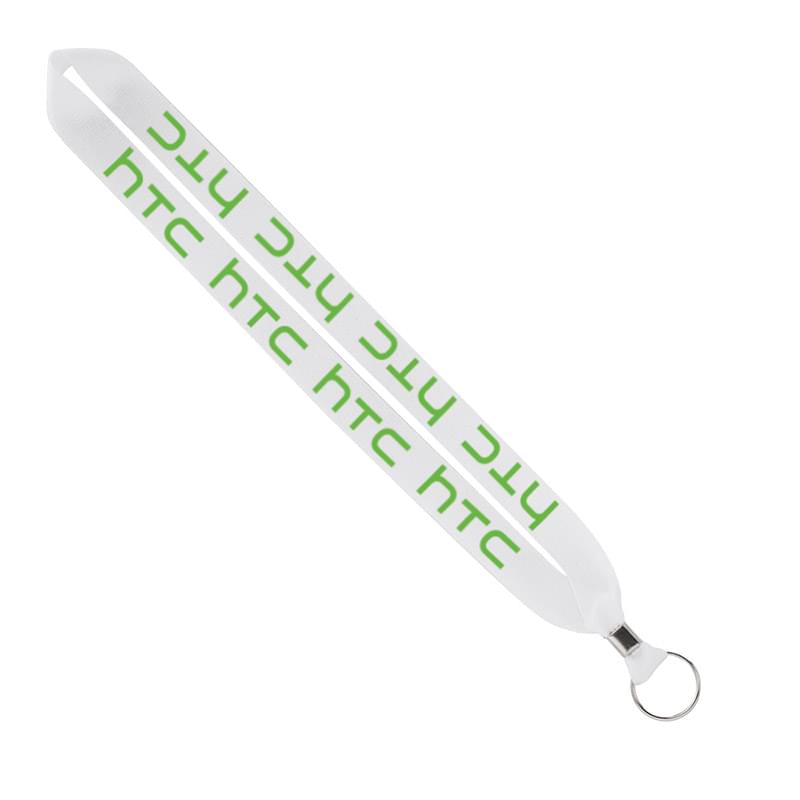 Import Rush 1" Polyester Lanyard with Silver Crimp & Split-Ring