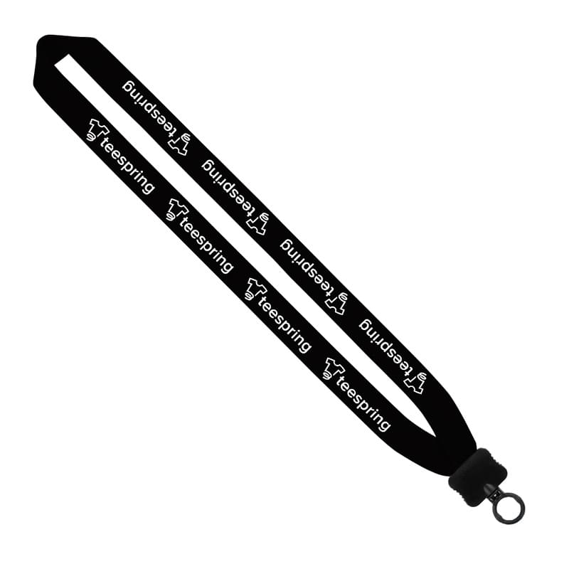 1" Cotton Lanyard with Plastic Clamshell & O-Ring