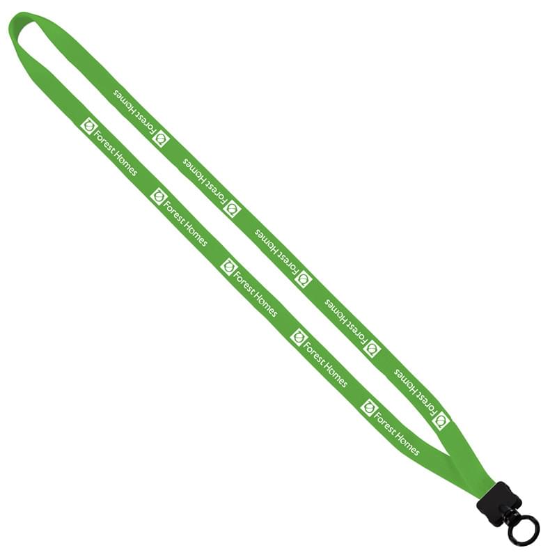 1/2" Cotton Lanyard with Plastic Clamshell & O-Ring