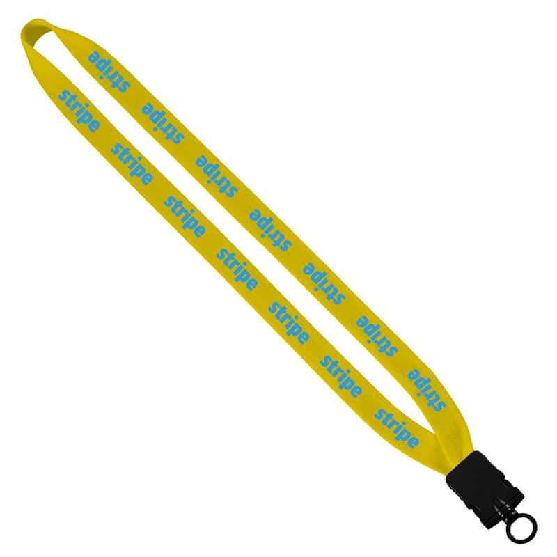 3/4" Cotton Lanyard with Plastic Snap-Buckle Release & O-Ring