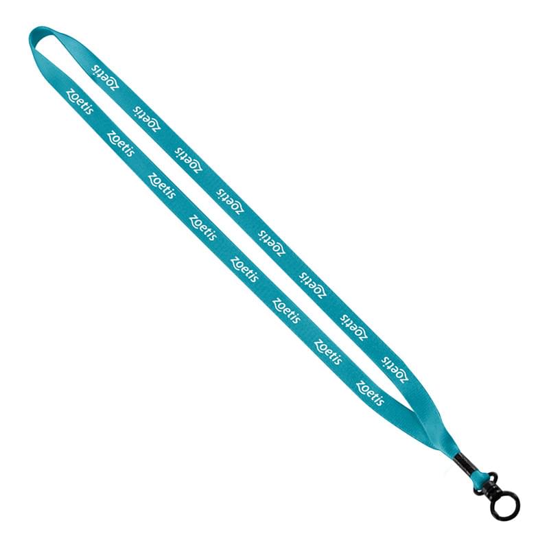 1/2" Polyester Lanyard with Plastic O-Ring