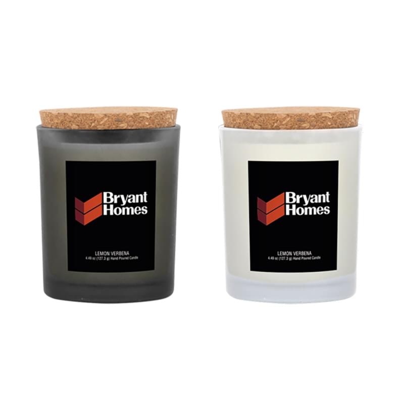 Niva Frosted Candle With Cork Lid