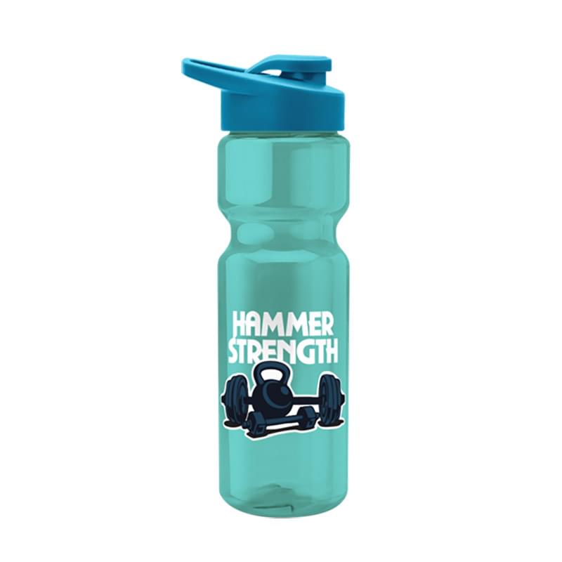 Tandem 28oz Recycled Transparent Bike Bottle w/Drink-thru Lid