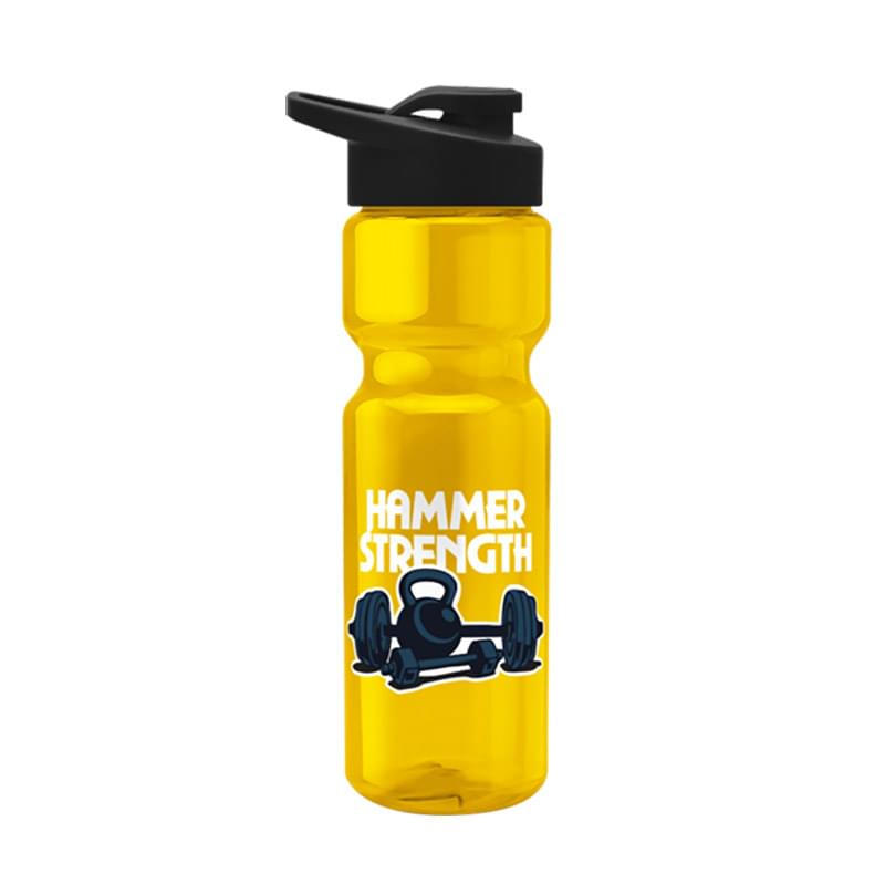 Tandem 28oz Recycled Transparent Bike Bottle w/Drink-thru Lid