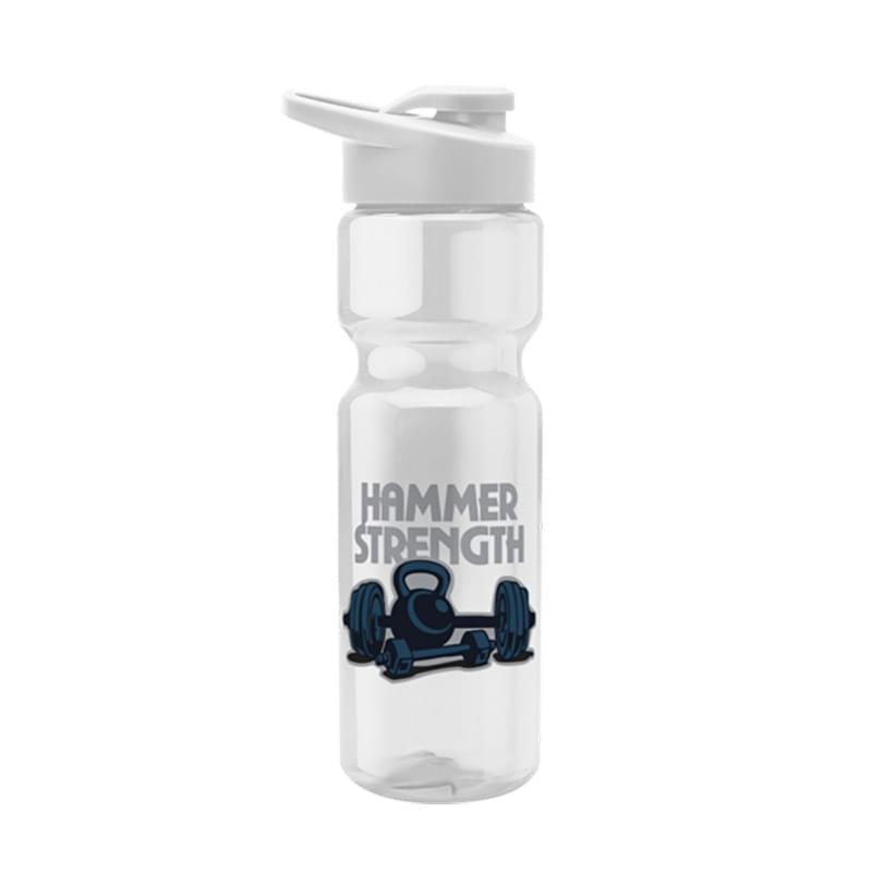 Tandem 28oz Recycled Transparent Bike Bottle w/Drink-thru Lid