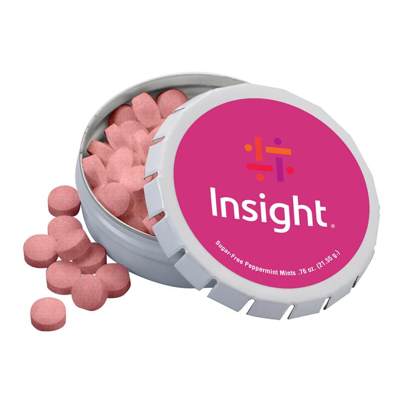 2 1/8" Large Round Push Tin with Mints