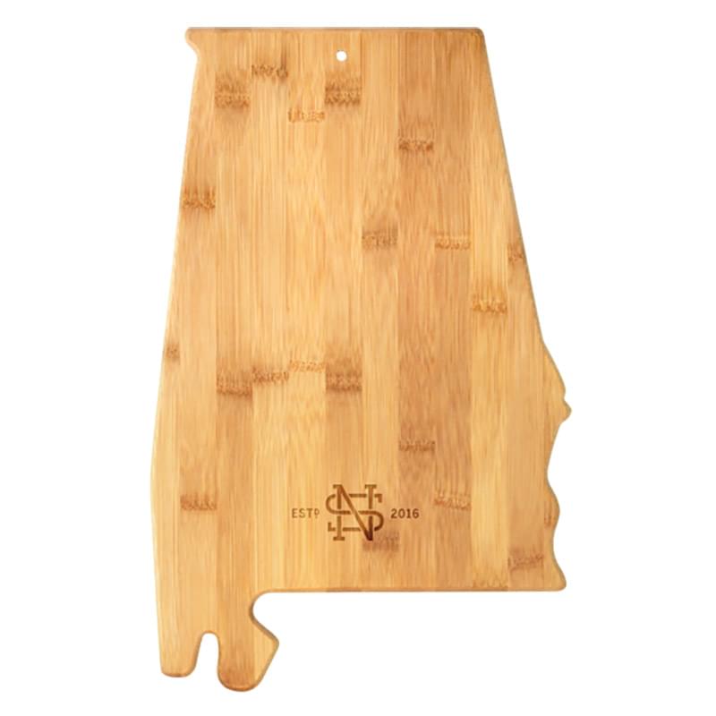 U.S. State Shaped Bamboo Cutting and Serving Boards