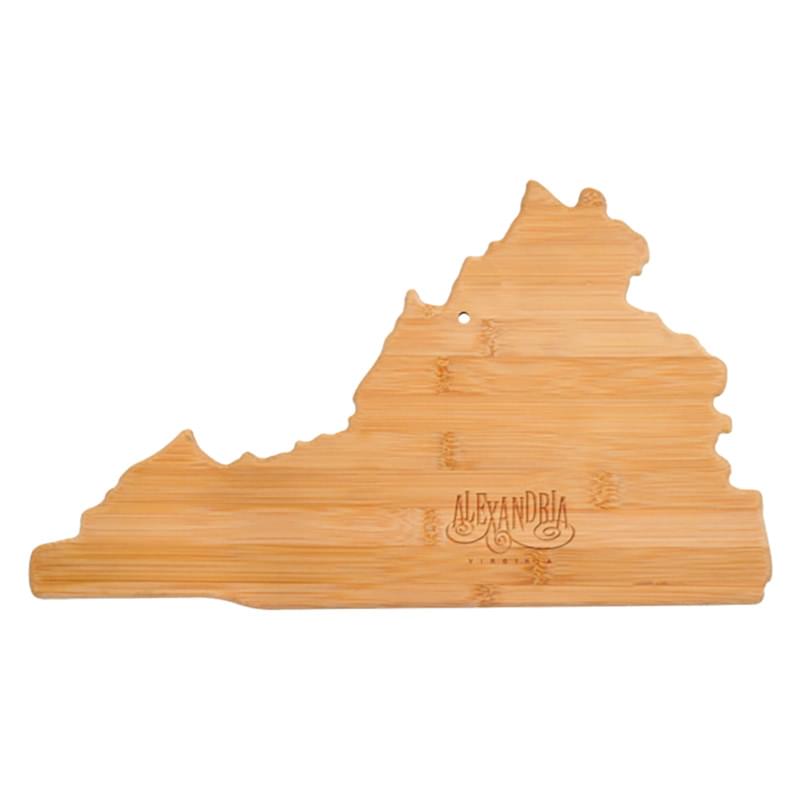 U.S. State Shaped Bamboo Cutting and Serving Boards