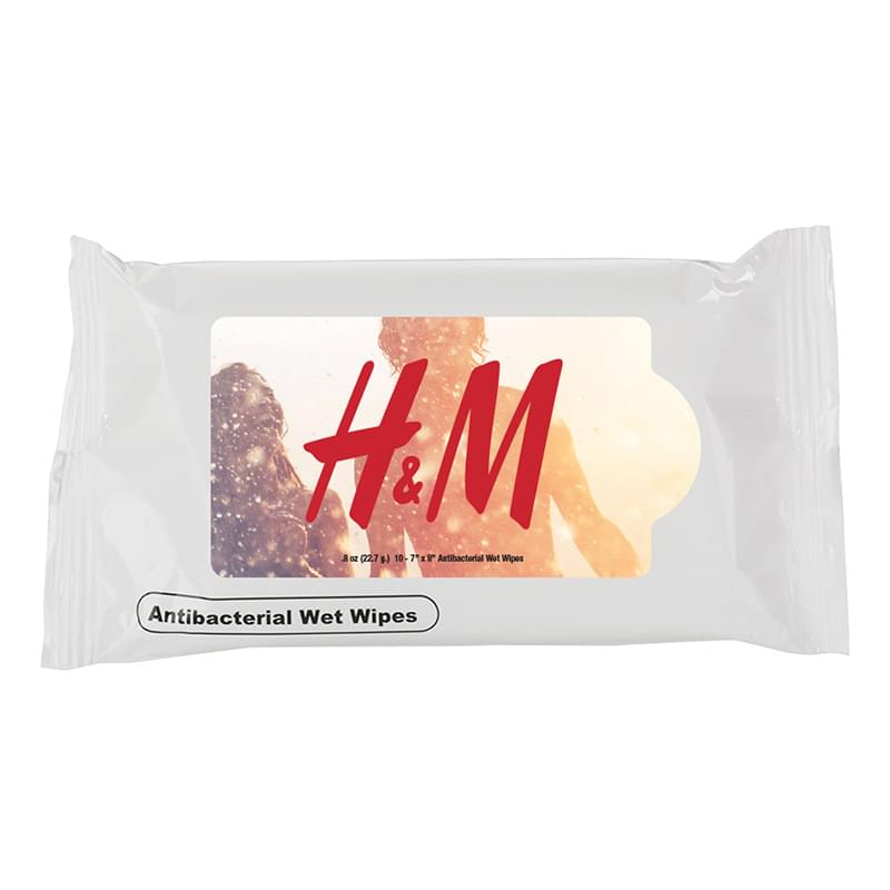 10 Pack of Antibacterial Wet Wipes