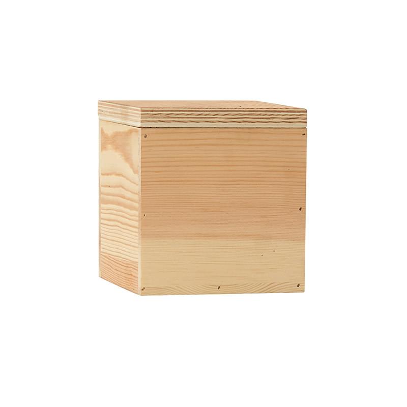 4" x 4" Small Square Wooden Box
