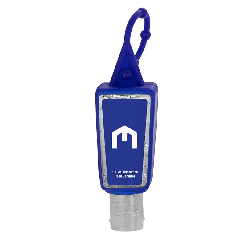 1 oz Single Color Moisture Bead Sanitizer in Trapezoid Bottle + Sleeve