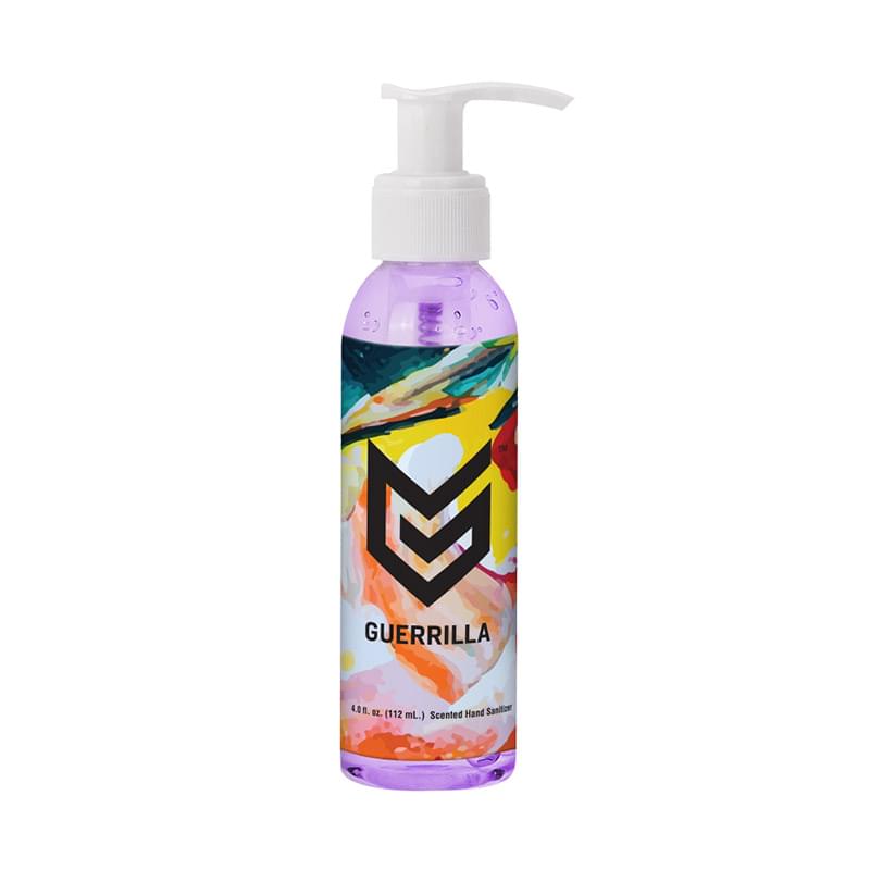 4 oz Tinted Sanitizer in Clear Bottle