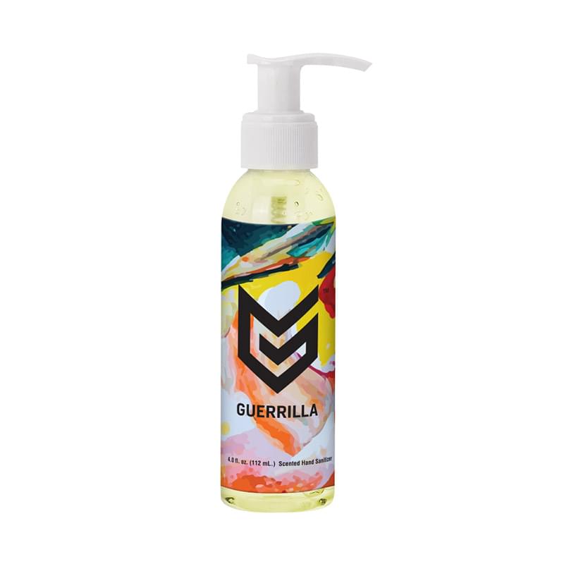 4 oz Tinted Sanitizer in Clear Bottle