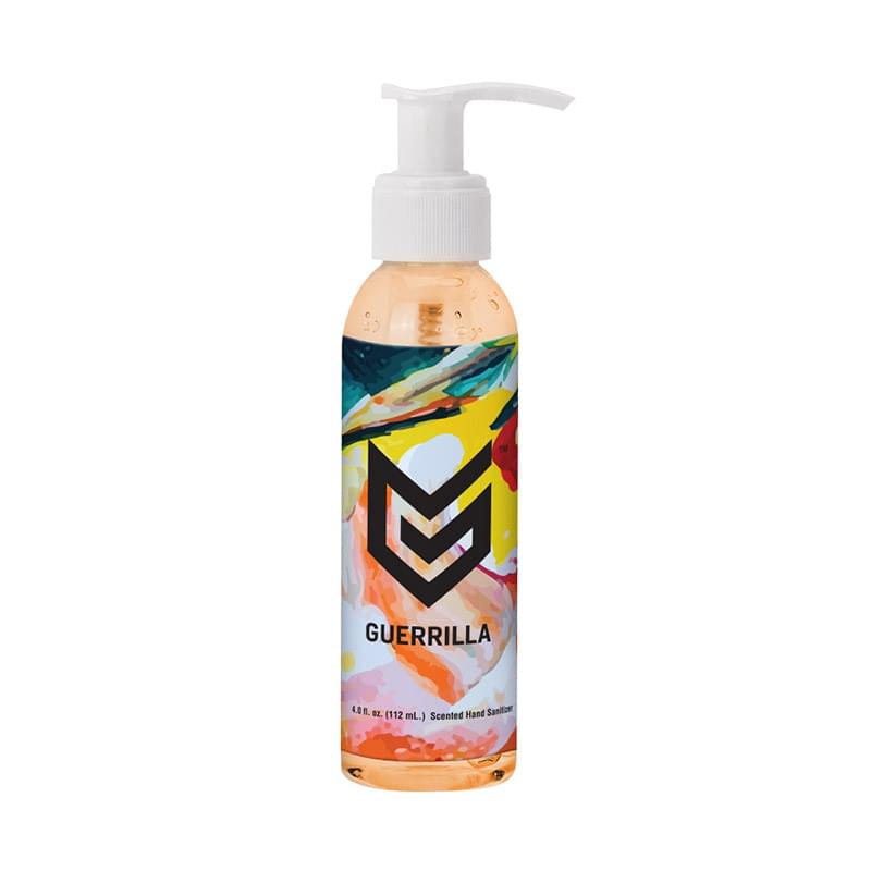 4 oz Tinted Sanitizer in Clear Bottle