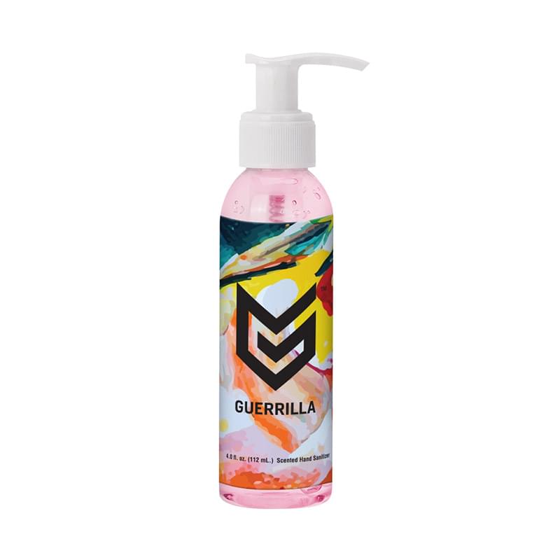4 oz Tinted Sanitizer in Clear Bottle