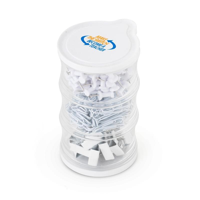 Tower of Clips and Push Pins