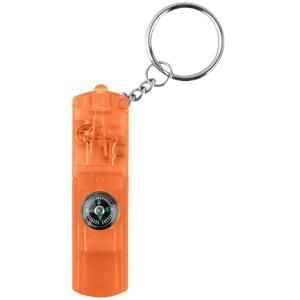 Whistle Keychain Light With Compass