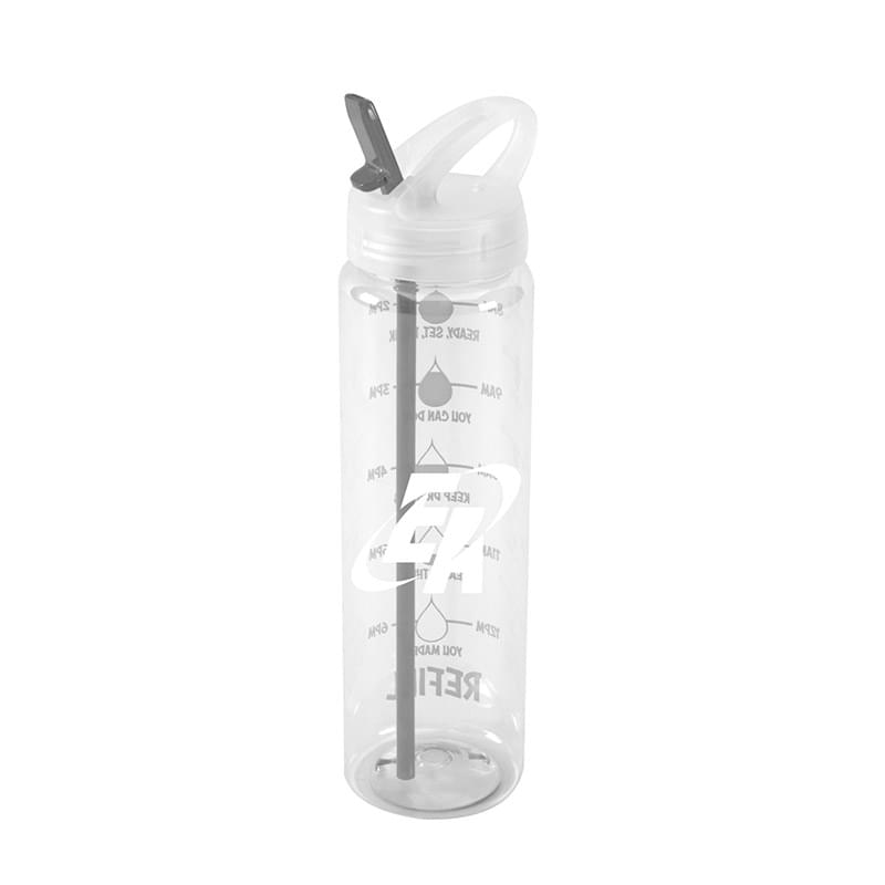 Water Bottle with Flip Up Spout & Hydration Mark  - 32 Oz.