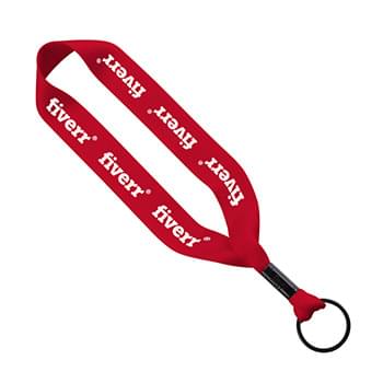 3/4" Polyester Key Chain with Crimp Split Ring