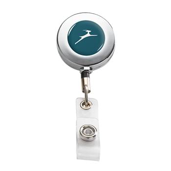 Imported Metal Retractable Badge Reel with Belt Clip