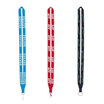 Import Rush 1/2" Dye-Sublimated Lanyard with Sewn Silver Metal Split-Ring