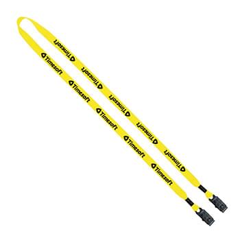 1/2" Polyester Double Bulldog Clip Lanyard