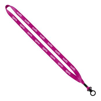 1/2" Polyester Lanyard with Plastic O-Ring